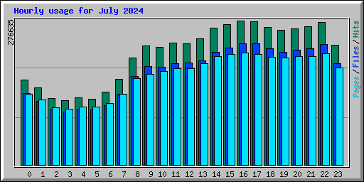 Hourly usage for July 2024