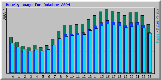 Hourly usage for October 2024